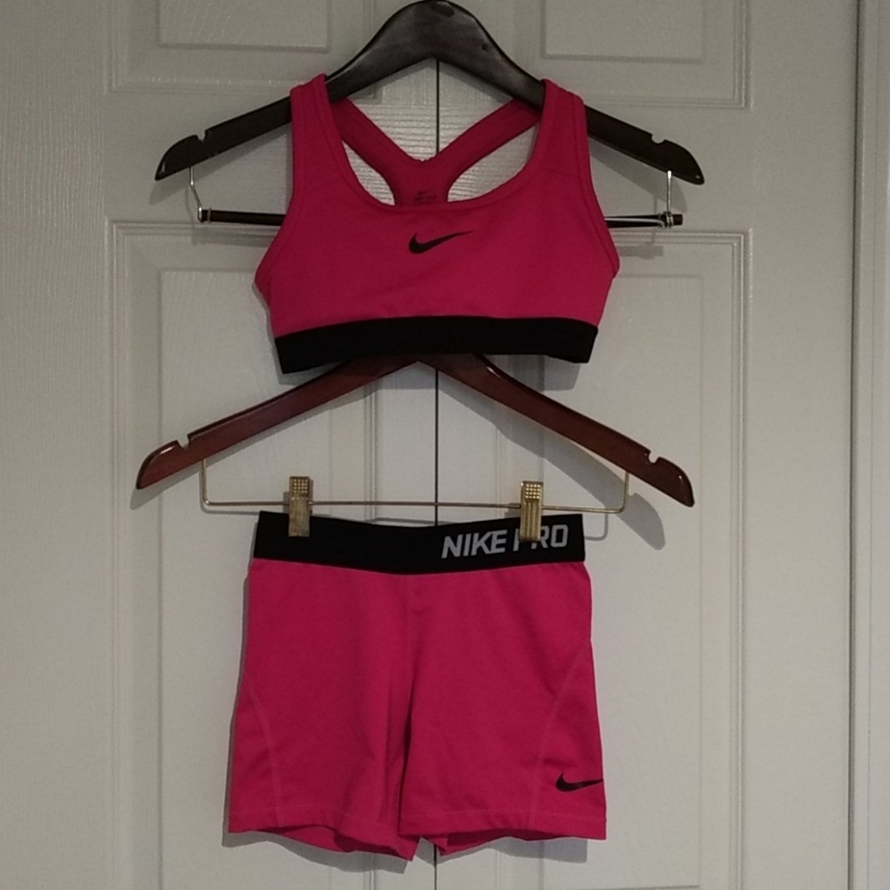 Nike sports bra and shorts combo
